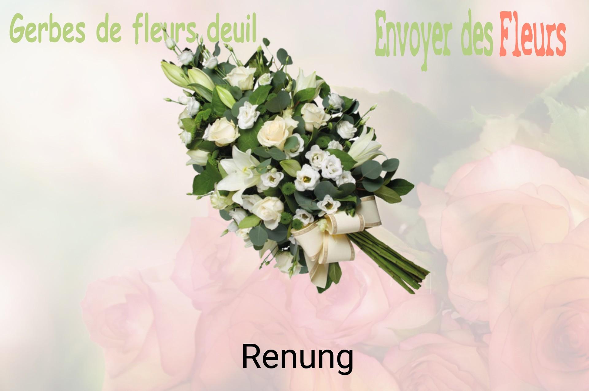 Gerbe de fleurs de deuil livrée à Renung